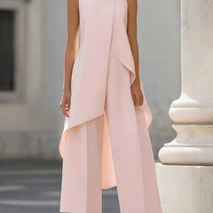 Catalina comfortable wide-leg jumpsuit in pink