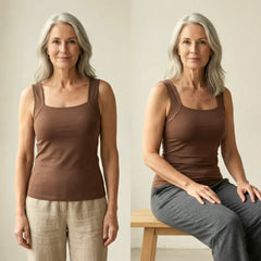Comfortable built-in support tank top, back view
