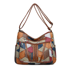 Nella patchwork shoulder bag interior