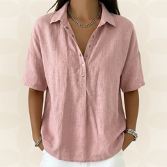 Sonja comfortable collared blouse, back view