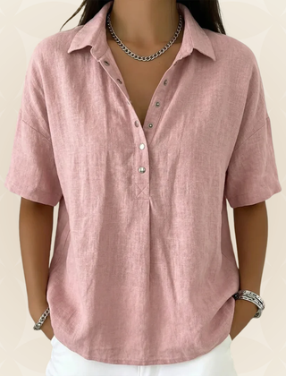 Sonja comfortable collared blouse, back view