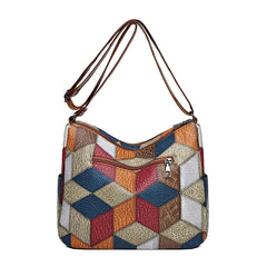 Nella patchwork shoulder bag strap