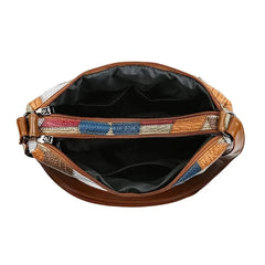 Nella patchwork shoulder bag back view