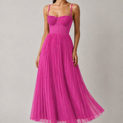 Women's rose structured corset maxi dress, Jacqueline