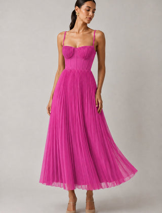 Women's rose structured corset maxi dress, Jacqueline