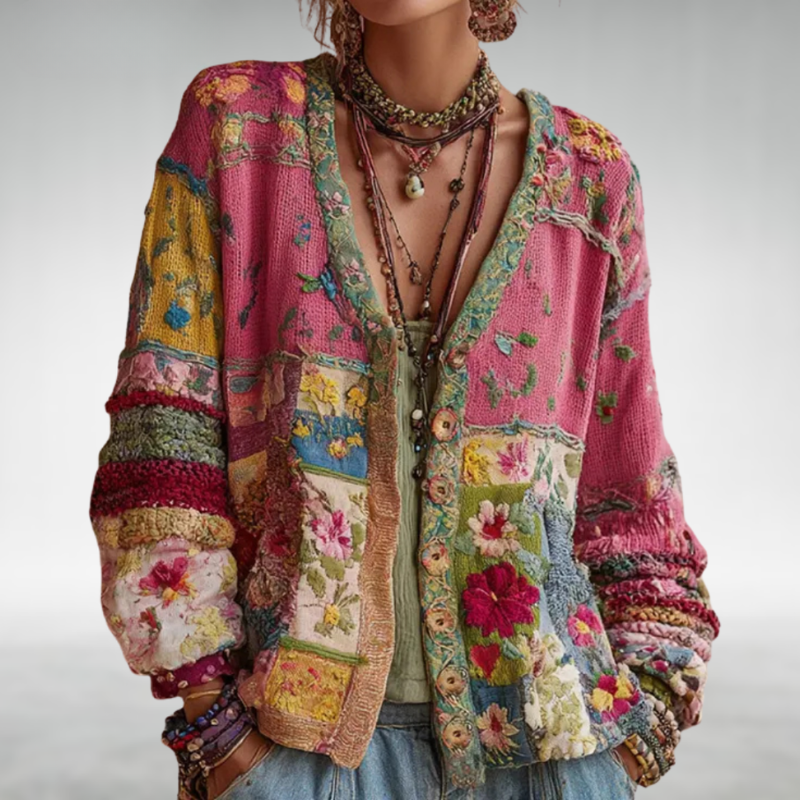 Milla Boho Knit Cardigan - detail view