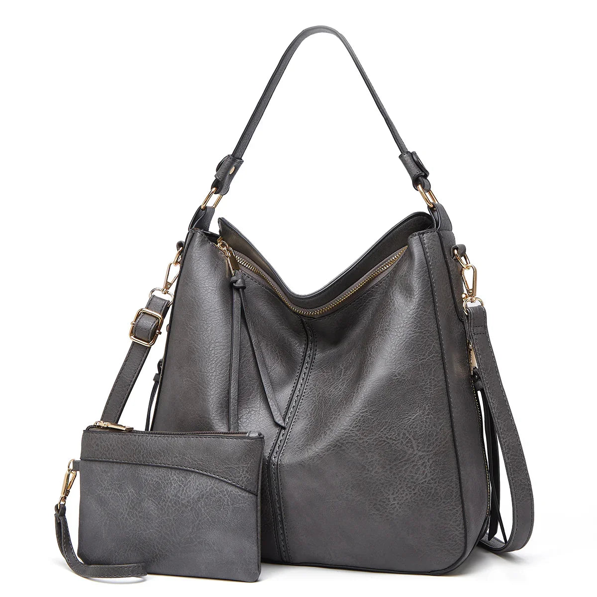 Odette hobo handbag in grey