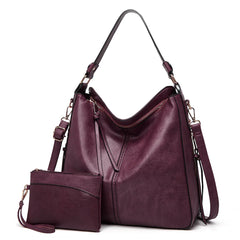 Odette hobo handbag in burgundy