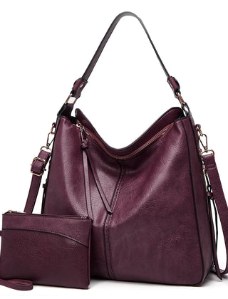 Odette hobo handbag in burgundy