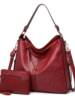 Odette hobo handbag in red