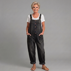 Saylor Vintage Washed Denim Overalls