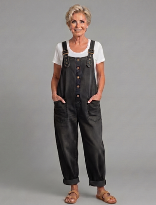 Saylor Vintage Washed Denim Overalls