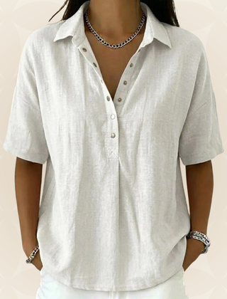 Sonja comfortable collared blouse, colour options
