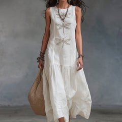 Geneva Sleeveless Maxi Dress fabric detail