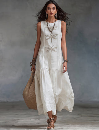 Geneva Sleeveless Maxi Dress fabric detail