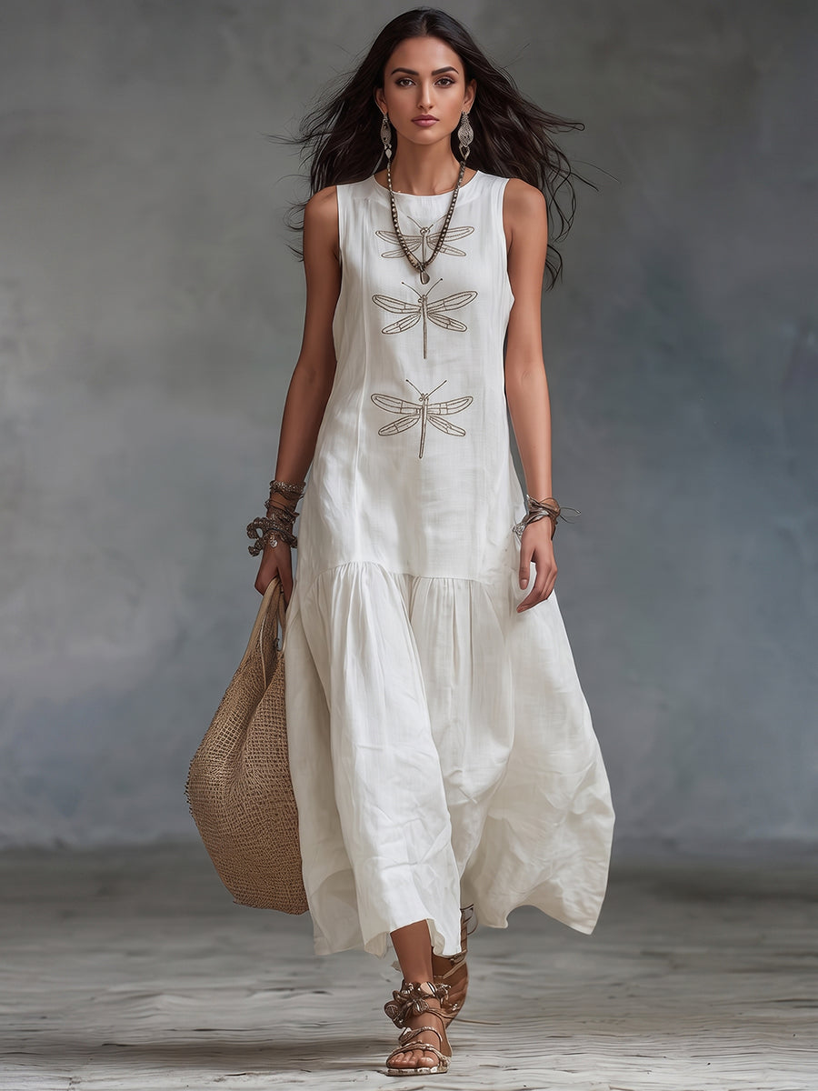 Geneva Sleeveless Maxi Dress fabric detail