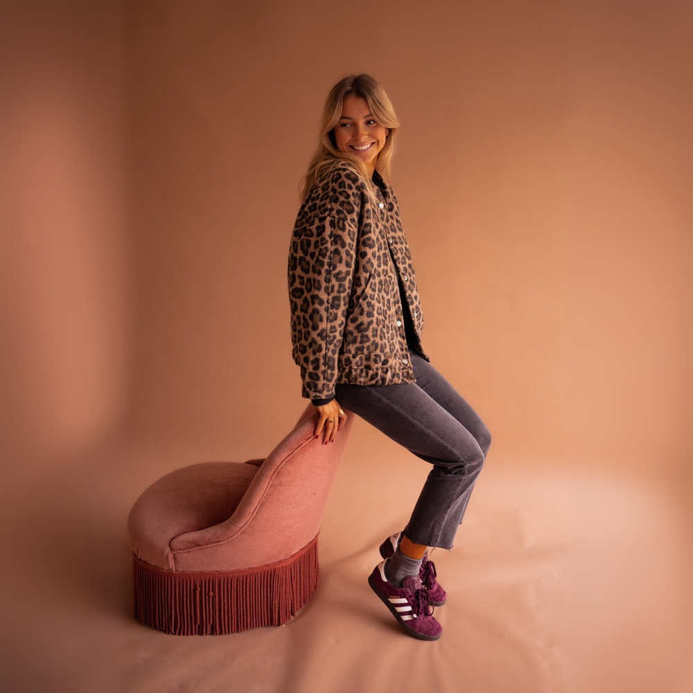 Zahra Leopard Print Jacket - lifestyle image