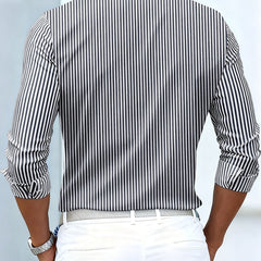Emerson vintage striped long sleeve men's shirt styling view