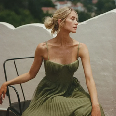 Jacqueline structured corset maxi dress, detail view
