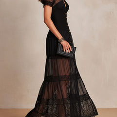 Gillian Elegant Maxi Dress - lifestyle view