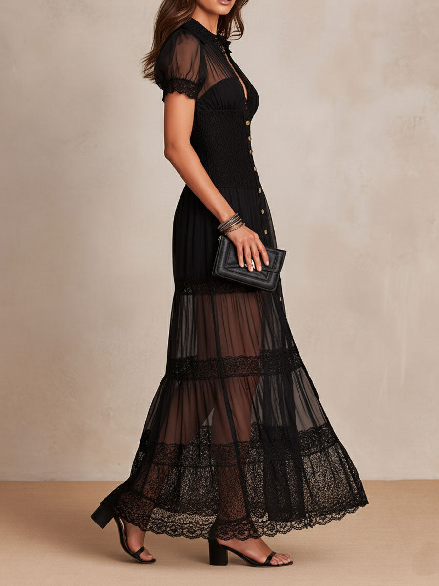 Gillian Elegant Maxi Dress - lifestyle view
