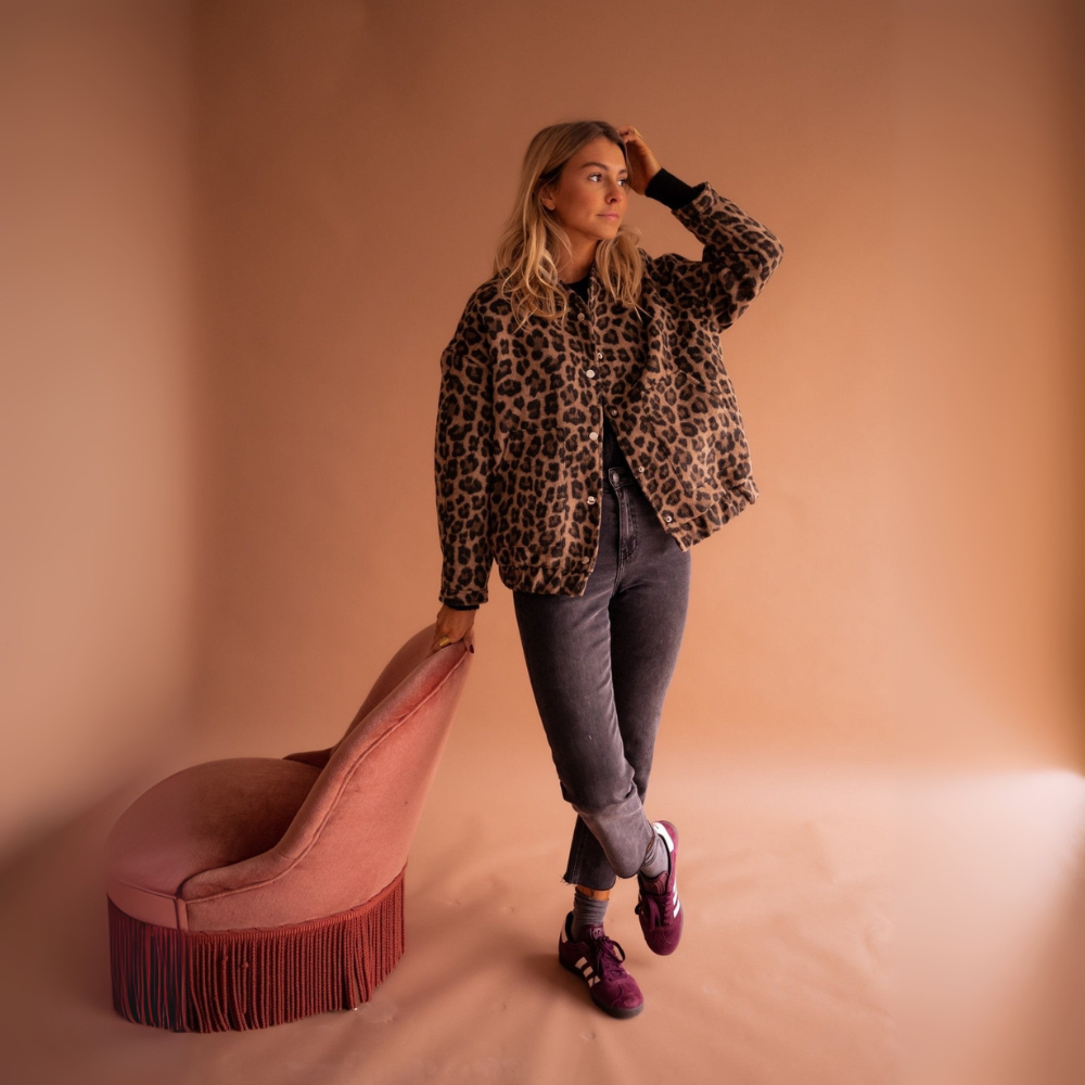 Zahra Leopard Print Jacket - styled outfit