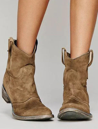 Charlotte comfortable suede ankle boots in brown, sleek ankle-height style
