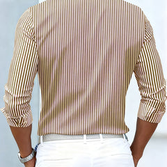 Emerson vintage striped long sleeve men's shirt lifestyle view