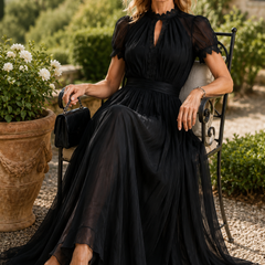 Bailey black chiffon maxi dress - lifestyle view