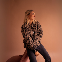 Zahra Leopard Print Jacket - lifestyle shot