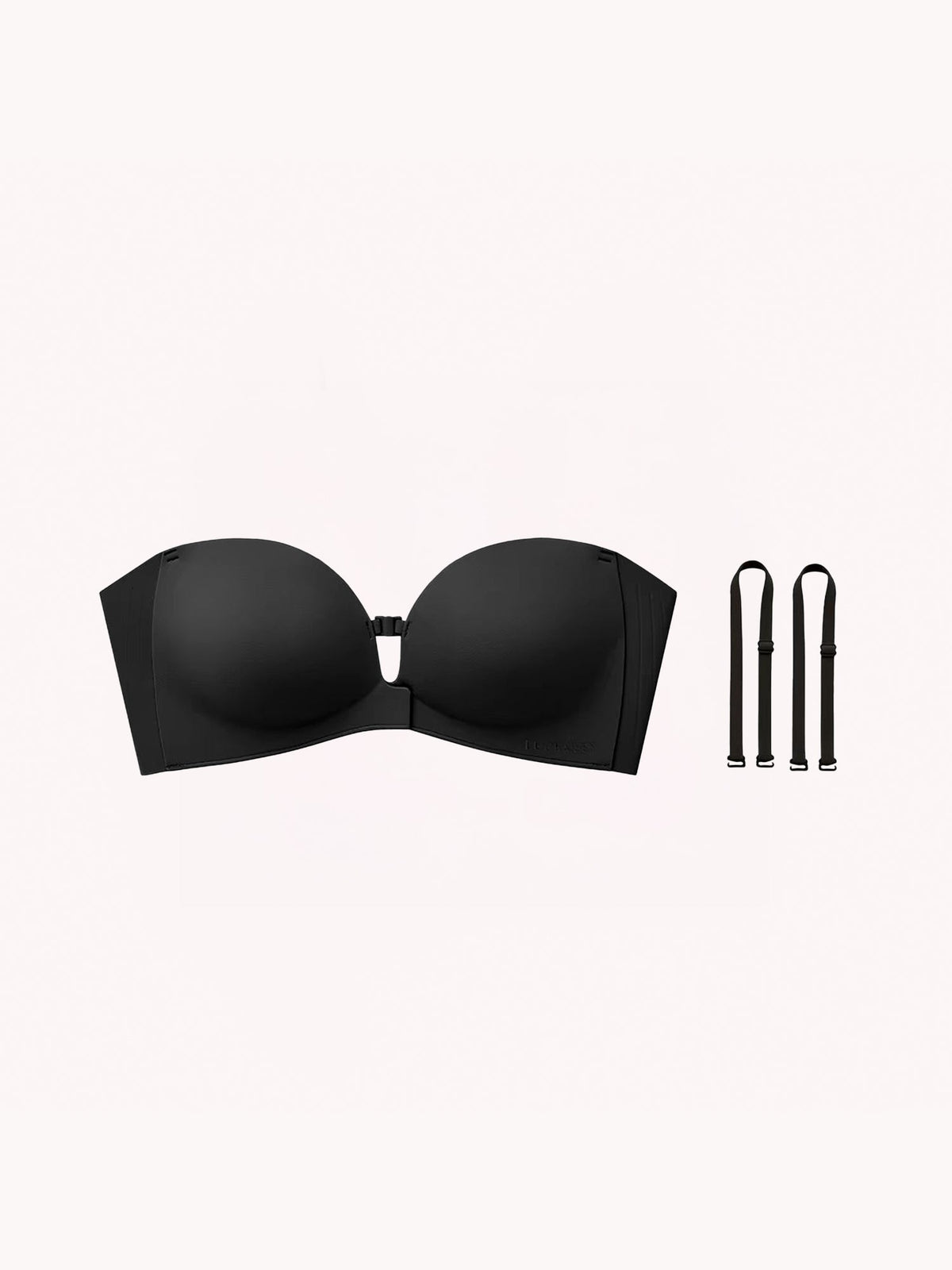 Vera Strapless Front-Closure Bra - Black