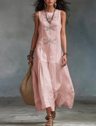 Geneva Sleeveless Maxi Dress - Pink