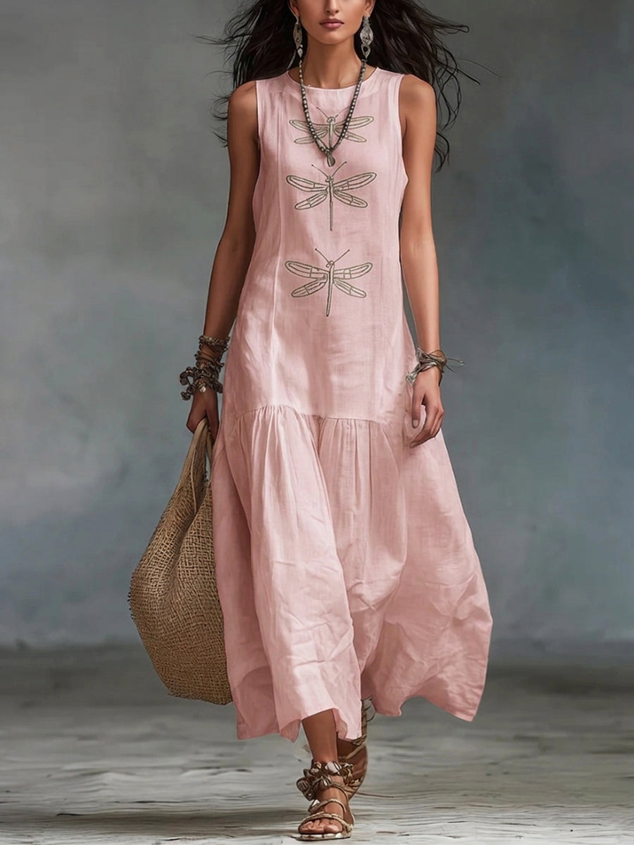 Geneva Sleeveless Maxi Dress - Pink