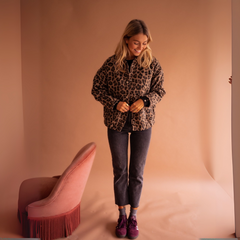Zahra Leopard Print Jacket - full outfit view