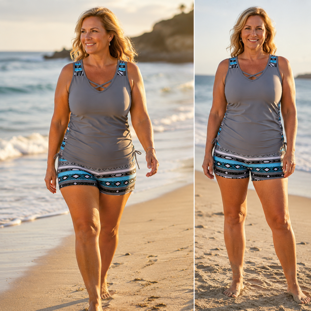 Marina | High-Waisted Tankini Set