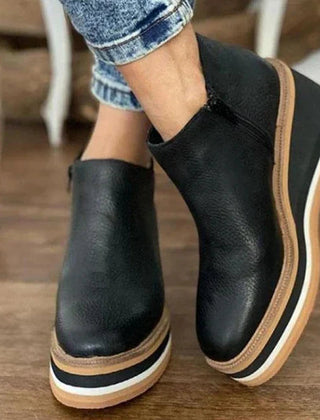 Deborah elegant ankle boots - wedge sole detail