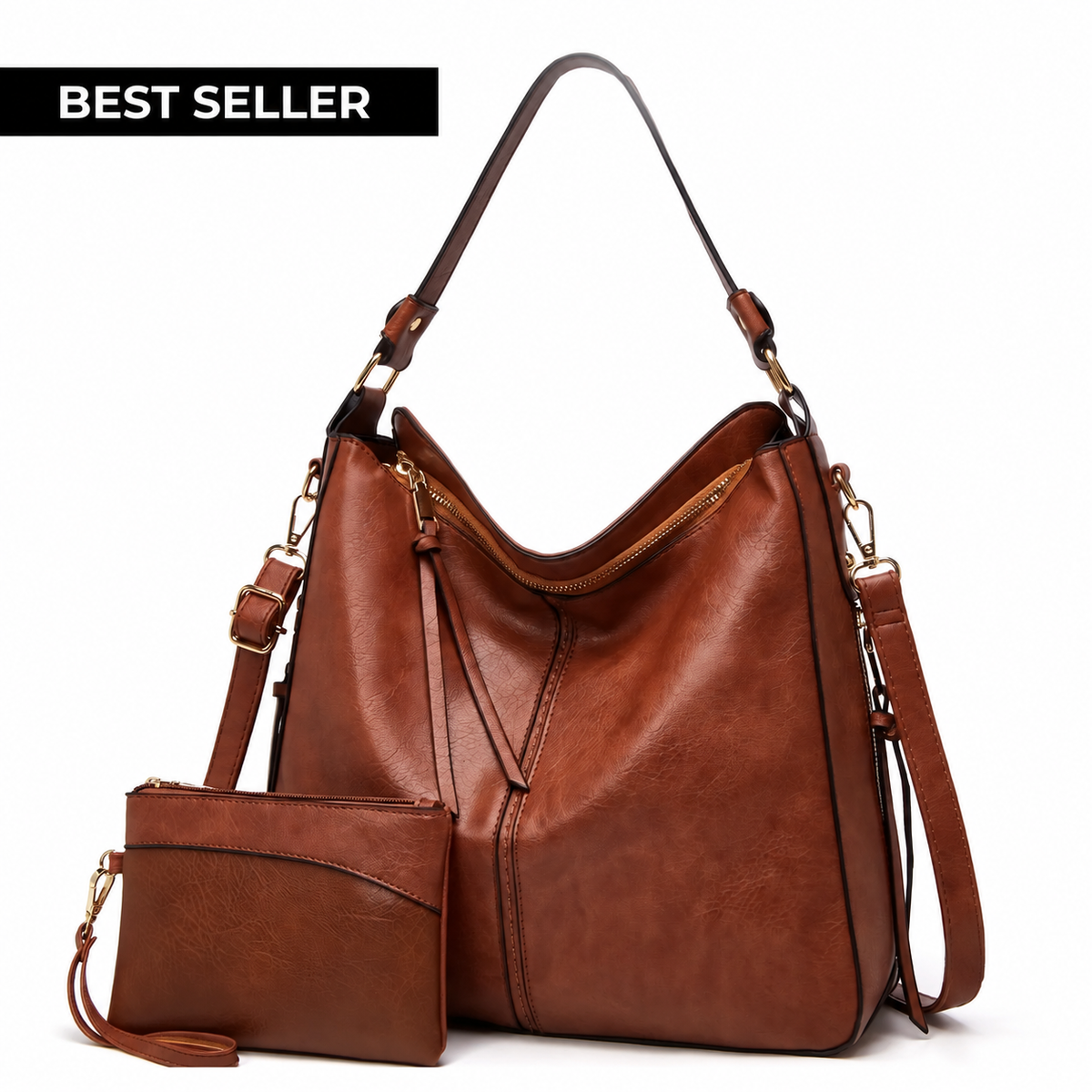 Odette | Soft Hobo Shoulder Handbag with Hidden Anti-Theft Pocket