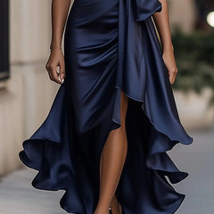 Women's halterneck maxi dress, detail view