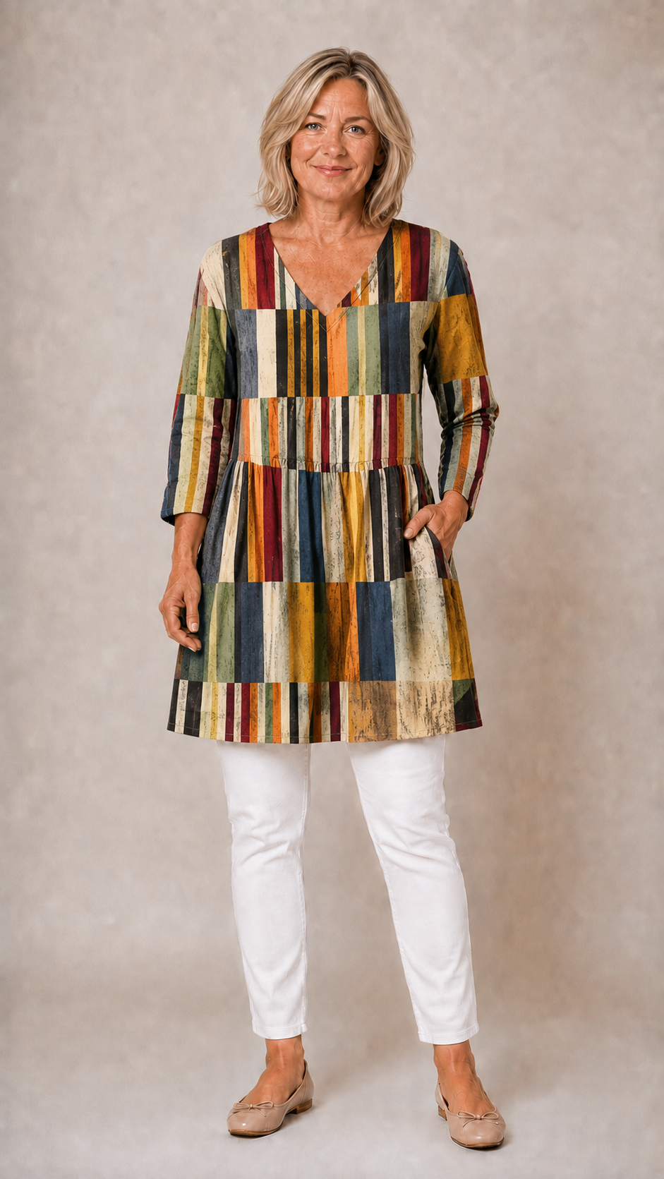 Lydia | Long Blouse with V-Neck