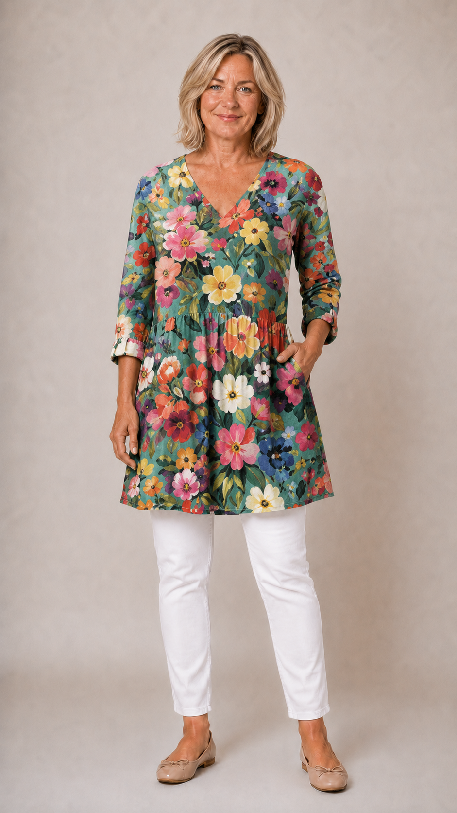 Angel | Long Blouse with V-Neck