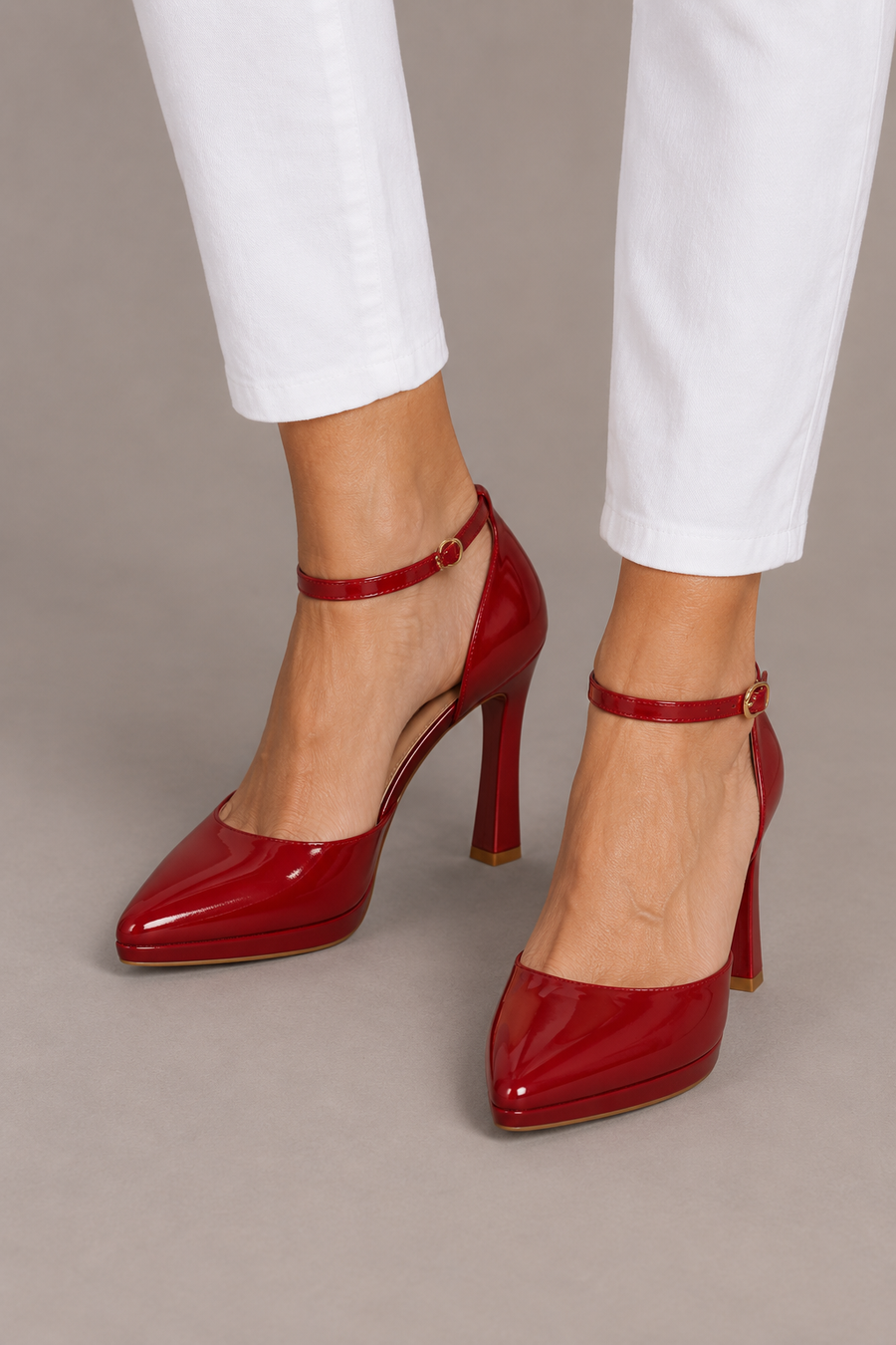 Evette Leather Heels