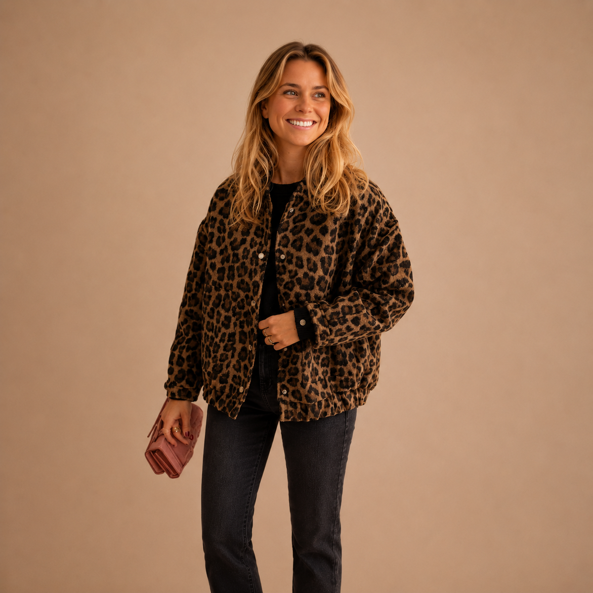 Zahra Leopard Print Jacket - main product image