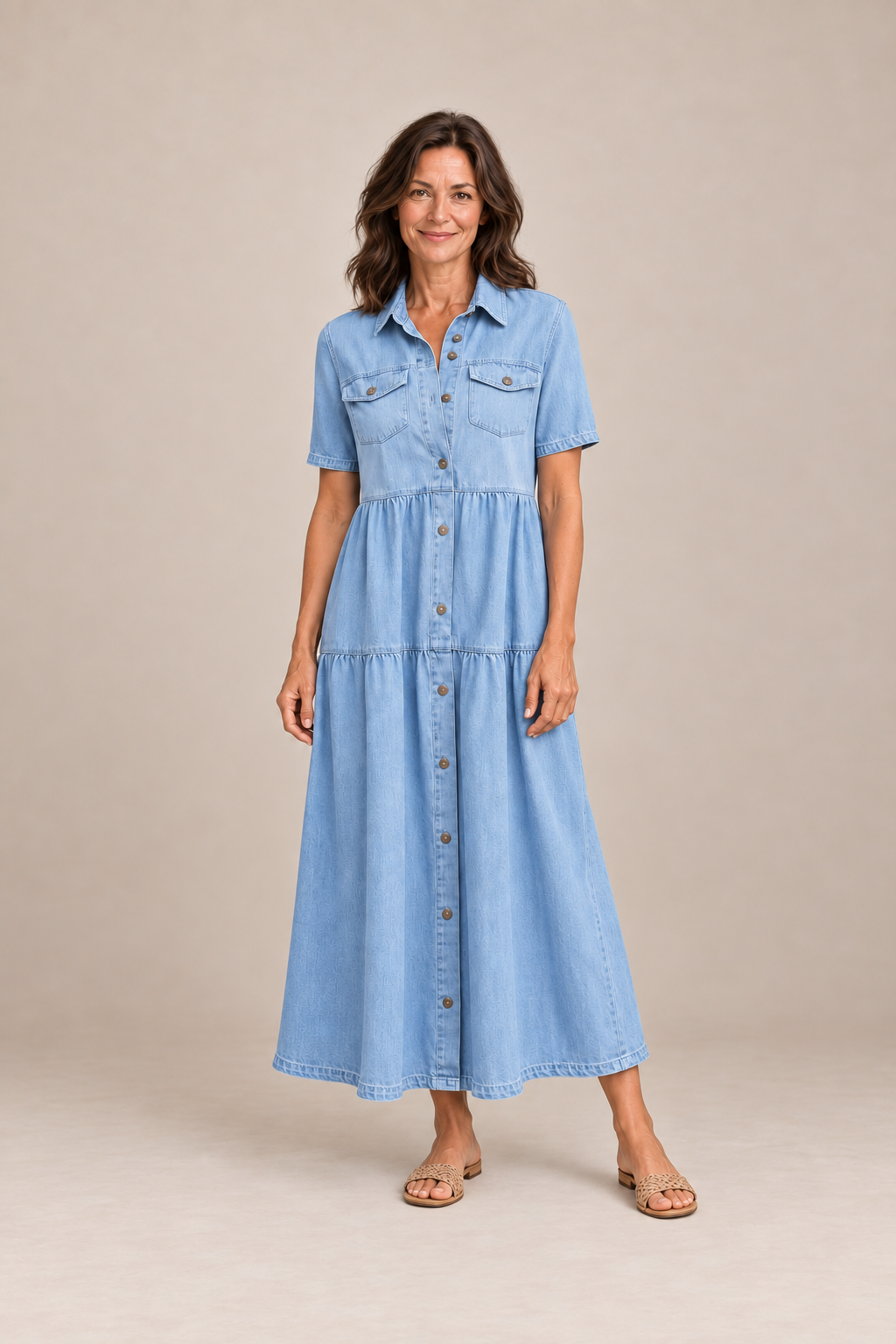 Elizabeth | Button-Front Midi Dress