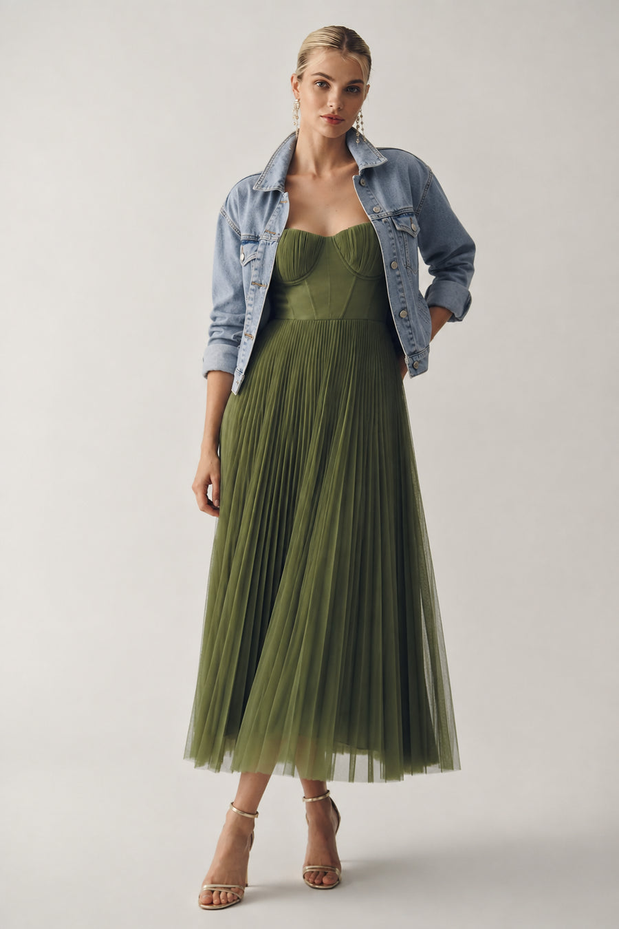 Jacqueline structured corset maxi dress, additional view