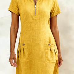 Lina midi dress in yellow