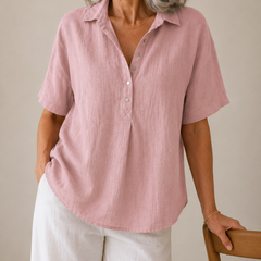 Sonja comfortable collared blouse, lifestyle image