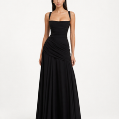 Enie Draped Square-Neck Maxi Dress lifestyle