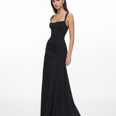 Enie Draped Square-Neck Maxi Dress lifestyle