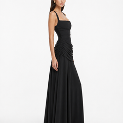Enie Draped Square-Neck Maxi Dress lifestyle