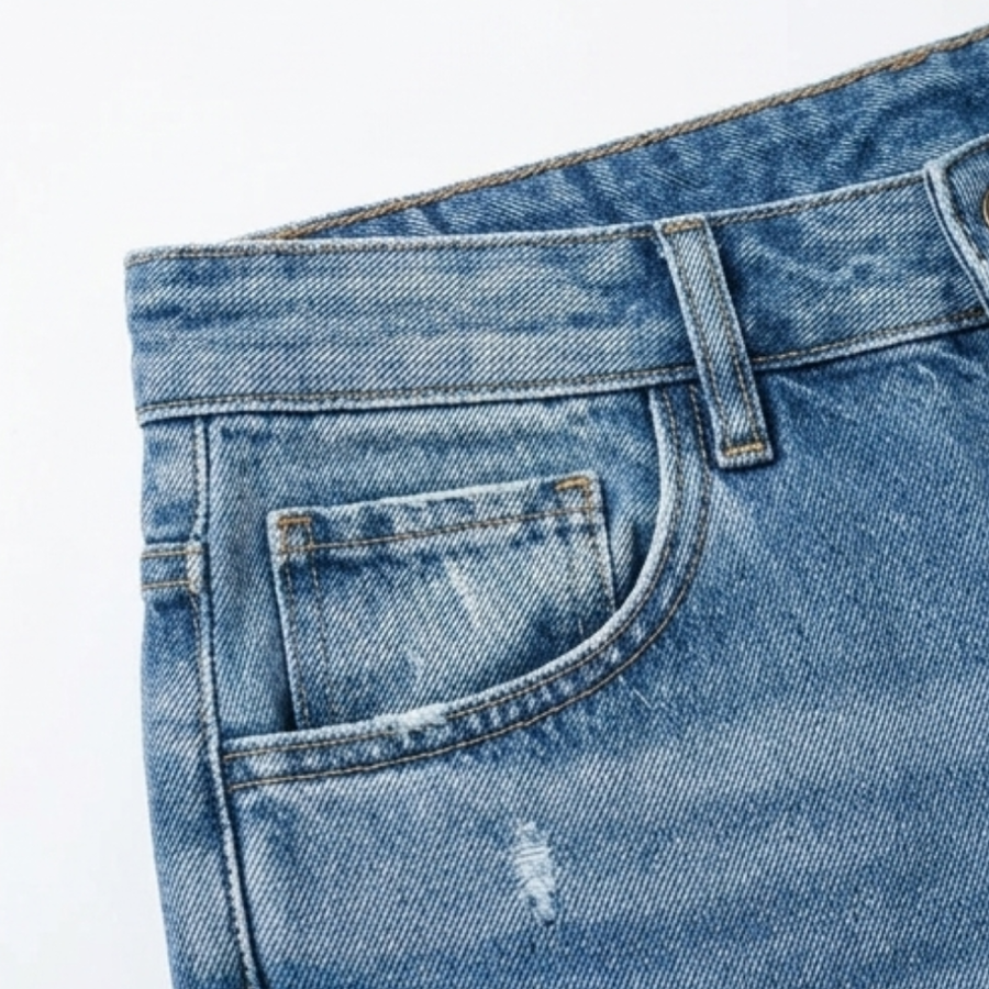 Women's cropped straight leg jeans, additional view.
